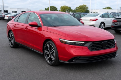 Red sedan in a Facebook carousel ad